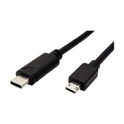 Roline 11.02.8782 USB 2.0, oboustranný microUSB A(M) - USB C(M), 4,5m, černý – Zboží Mobilmania