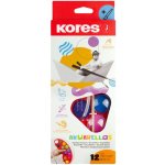 Kores Vodové barvy Akuarellos 12 barev / průměr 30 mm + štětec 31449 – Hledejceny.cz