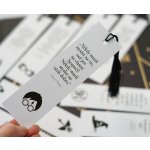 Sada 5 černo-bílých záložek do knihy na motivy Harry Potter filmů – Zboží Mobilmania