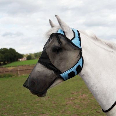 BUSSE Maska proti hmyzu Fly Cover Pro Gap bez ochrany uší s překrytím nozder light blue – Sleviste.cz