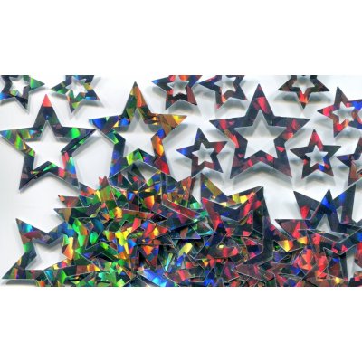 Konfety hvězda stříbrná metalická 14g – Zboží Mobilmania