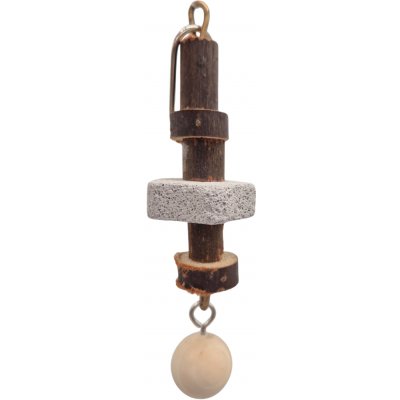 Natural Living-dřevěná kolečka, lávový kámen 16 cm – HobbyKompas.cz