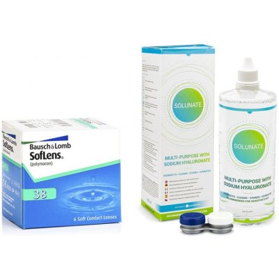 Bausch & Lomb SofLens 38 6 čoček + Solunate Multi-Purpose 400 ml s pouzdrem – Hledejceny.cz