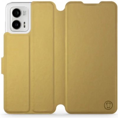 Pouzdro Mobiwear Flip Motorola Moto G73 5G - C_GOS Gold&Gray