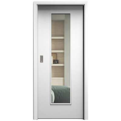 Sapeli Elegant Komfort M55 posuvné bílá hladká 80 x 210 cm Čiré sklo – Hledejceny.cz