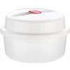 Tescoma Purity Microwave bílá plastová dóza se lžičkou na vaření rýže v mikrovlnné troubě 1,5 l