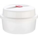 Tescoma Purity Microwave bílá plastová dóza se lžičkou na vaření rýže v mikrovlnné troubě 1,5 l – Sleviste.cz