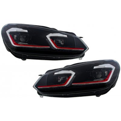 KITT Specials LED Headlights suitable for VW Golf 6 VI (2008-2013) With Facelift G7.5 GTI Look Red Flowing Dynamic Sequential Turning Lights LHD – Hledejceny.cz