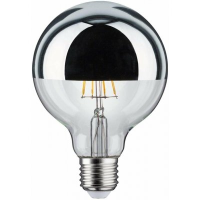 Paulmann 28673 LED žárovka hlava zrcadlo stříbrné vlákno G95 6,5W žárovka E27 – Hledejceny.cz