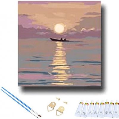 Alum Alum Malování podle čísel 20 × 20 cm - Loď na moři – Zboží Mobilmania