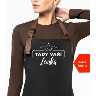 Kariban HobbyTriko Zástěra pro ženy se jménem EXCLUSIVE Tady vaří.. Černošedá – Hledejceny.cz