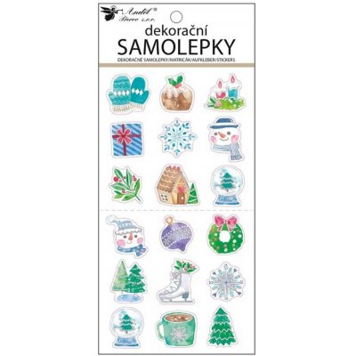 Anděl Přerov Samolepky s ražbou vánoční motivy 10 x 21 cm, 1 arch – Hledejceny.cz