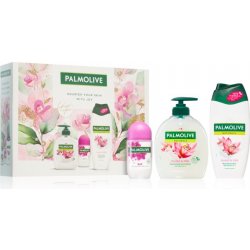 Palmolive Naturals jemný sprchový krém 250 ml + tekuté mýdlo na ruce 300 ml + deodorant roll-on 50 ml kosmetická sada