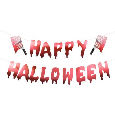 PartyDeco Banner Happy Halloween ORANŽOVÝ 2 1 m – Sleviste.cz