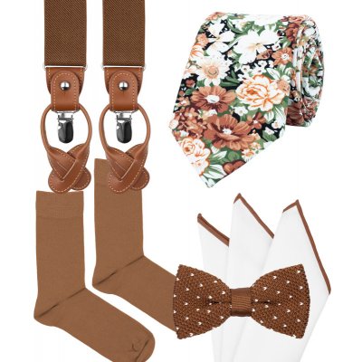 Bubibubi sada Sedona s kravatou a motýlkem hnědá – Zboží Dáma Bubibubi sada Sedona s kravatou a motýlkem hnědá – Zboží Dáma