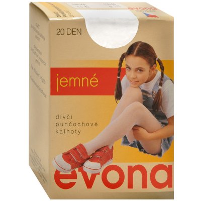 Evona dívčí punčochové kalhoty jednobarevné bílá