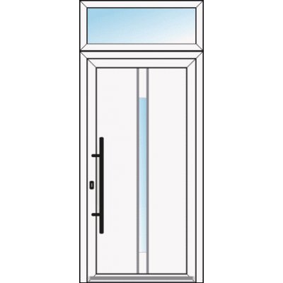 OknaDvereNaMiru.cz Vchodové dveře INOX 1421 + Nadsvětlík zlatý dub 110 x 220 cm – Zboží Mobilmania