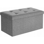 SONGMICS Úložný sedací box čalouněný skládací 76 cm šedý – Zboží Dáma