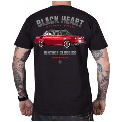 Tričko street Black Heart VINTAGE MB černá