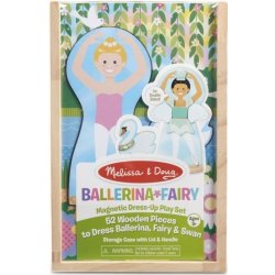 Melissa & Doug Dřevěná magnetická panenka na oblékání Baletka