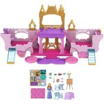 Disney Princess Kočár a zámek 2 v 1, malá panenka Aurora, 3 hrací patra HWX17 – Zboží Dáma