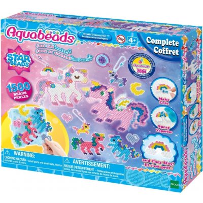 AQUABEADS Jednorožci set korálky 1500ks s doplňky spojování vodou – Zboží Dáma