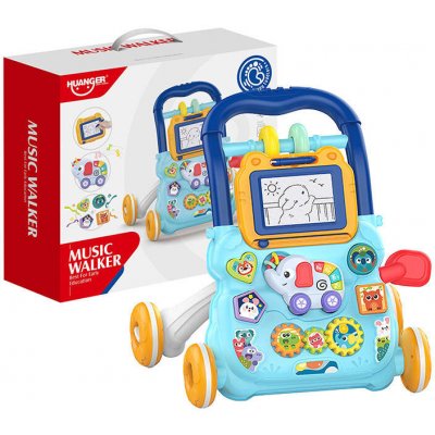 Huanger Interactive educational baby walker blue HE0810 – Zboží Dáma