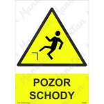 Pozor schody, samolepka 148 x 210 x 0,1 mm A5 – Hledejceny.cz