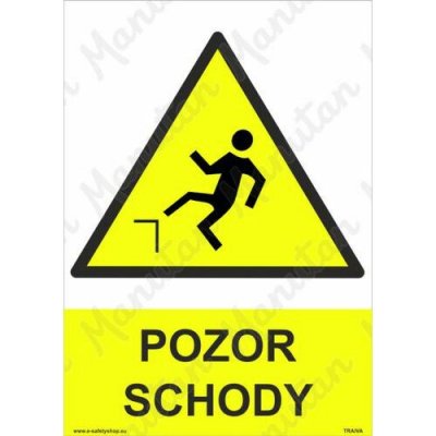 Pozor schody, samolepka 148 x 210 x 0,1 mm A5 – Hledejceny.cz