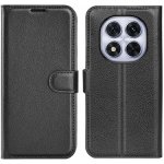 Litchi knížkové pouzdro na Xiaomi Redmi Note 14 Pro 5G/Poco X7 5G - černé – Zboží Živě
