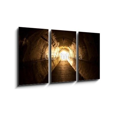 Obraz 3D třídílný - 90 x 50 cm - light at the end of the tunnel světlo na konci tunelu – Zboží Mobilmania
