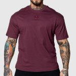 Iron Aesthetics Oversized tričko 3D bordové – Zboží Dáma