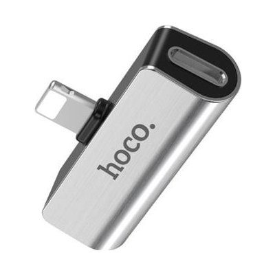 Adapter audio HOCO LS25 konvertor Lightning - Jack 3,5mm + Lightning, , stříbrný – Zbozi.Blesk.cz