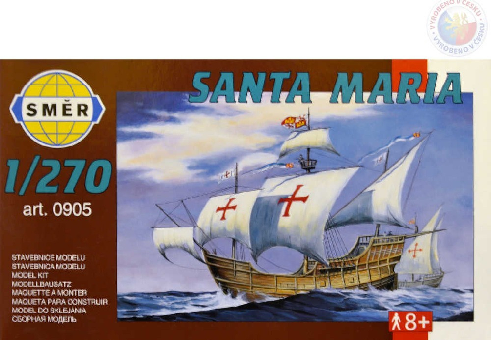 Směr Plastikový slepovací model Santa Maria 1:270