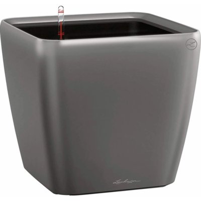 Lechuza Květináč Quadro Premium LS 43 antracitová metalický 43 x 43 x 40 cm – Hledejceny.cz