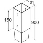 Domax PSG 100/900 (101*900*2) Patka sloupku 100 k zarážení – Hledejceny.cz