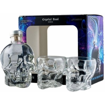Crystal Head Vodka 40% 0,7 l (dárkové balení 2 sklenice) – Hledejceny.cz