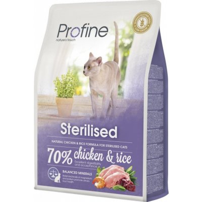 Profine Cat Sterilized krmivo bez lepku pro kastrované kočky s kuřetem a rýží 2 kg – Zboží Mobilmania