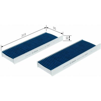 Filtr, vzduch v interiéru BOSCH 0 986 628 610 | Zboží Auto