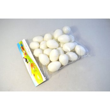 Plastové vejce bílé 6 cm,