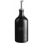 Emile Henry KITCHEN Keramická láhev na olej a ocet černá matná 400 ml – Zboží Dáma