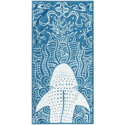 Deco King plážová osuška Shark 90 x 180 cm modrá – Zboží Mobilmania