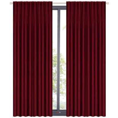 Fliying Sada závěsů Luciana, 2dílná, 140x250 cm-bordó – Zboží Mobilmania