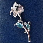 Brož Flower Swarovski comp. 09/217001 – Zboží Mobilmania