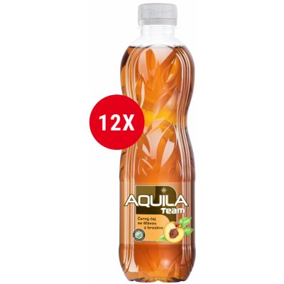 Aquila Tea Černý čaj se šťávou z broskve 12 x 0,5 l