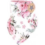 Little Angel šátek na krk podšitý Outlast růžová kytky/tm.růžová – Zbozi.Blesk.cz