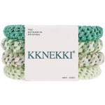 KKNEKKI Gumička do vlasů Kknekki no. 65 – set 4 ks, zelená barva, textil – Hledejceny.cz