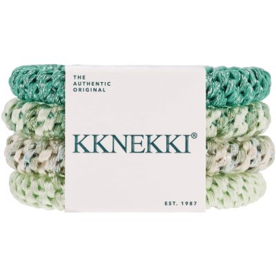 KKNEKKI Gumička do vlasů Kknekki no. 65 – set 4 ks, zelená barva, textil – Hledejceny.cz
