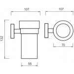 NIMCO Unix držák pohárku, nádobka keramika UNM13058KN-10 – Zboží Dáma