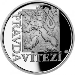 Česká mincovna Stříbrná medaile Latinské citáty Veritas vincit Pravda vítězí proof 31,1 g